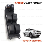 สวิทช์ สวิตช์ กระจกประตู 1 ชิ้น สีดำ สำหรับ Toyota Hilux Vigo MK6 MK7 Champ ปี 2005-2014